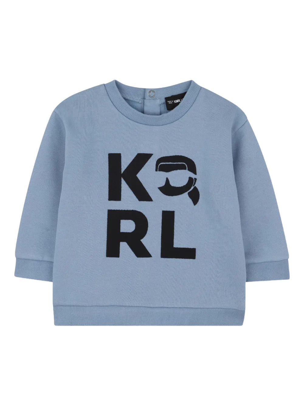 Karl Lagerfeld Kids Sweater en cargo broek met grafische print Blauw