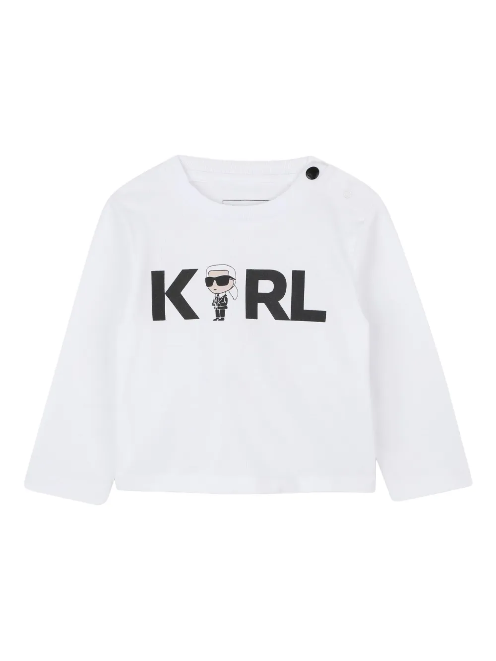 Karl Lagerfeld Kids Sweater en cargo broek met grafische print Blauw