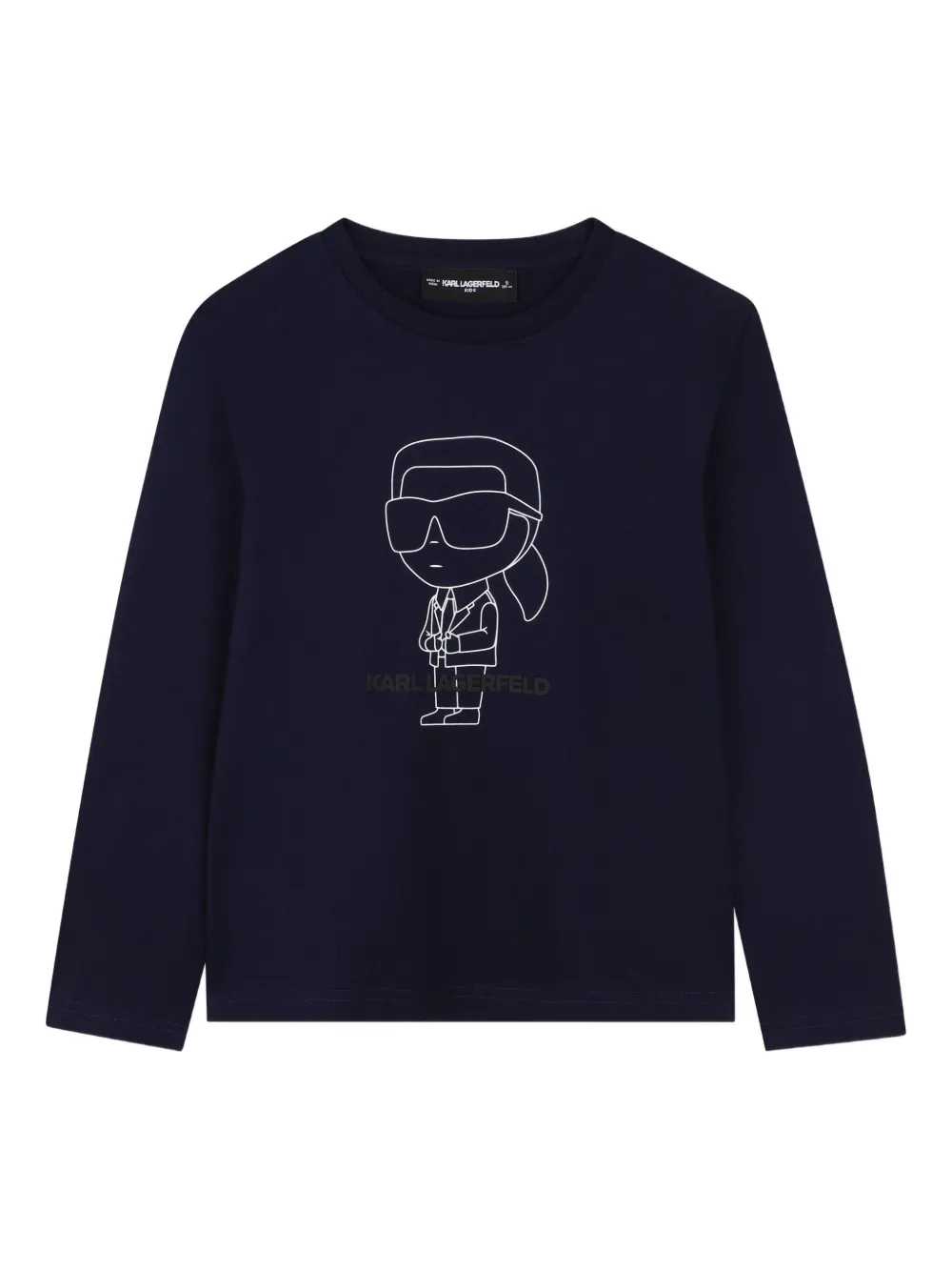 Karl Lagerfeld Kids T-shirt Ikonik Karl a maniche lunghe - Blu