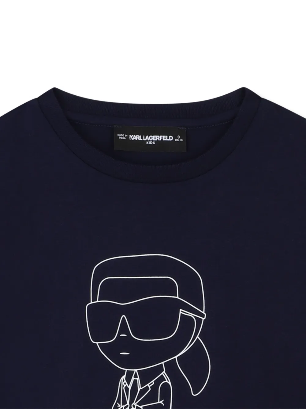 Karl Lagerfeld Kids Ikonik Karl T-shirt met lange mouwen Blauw