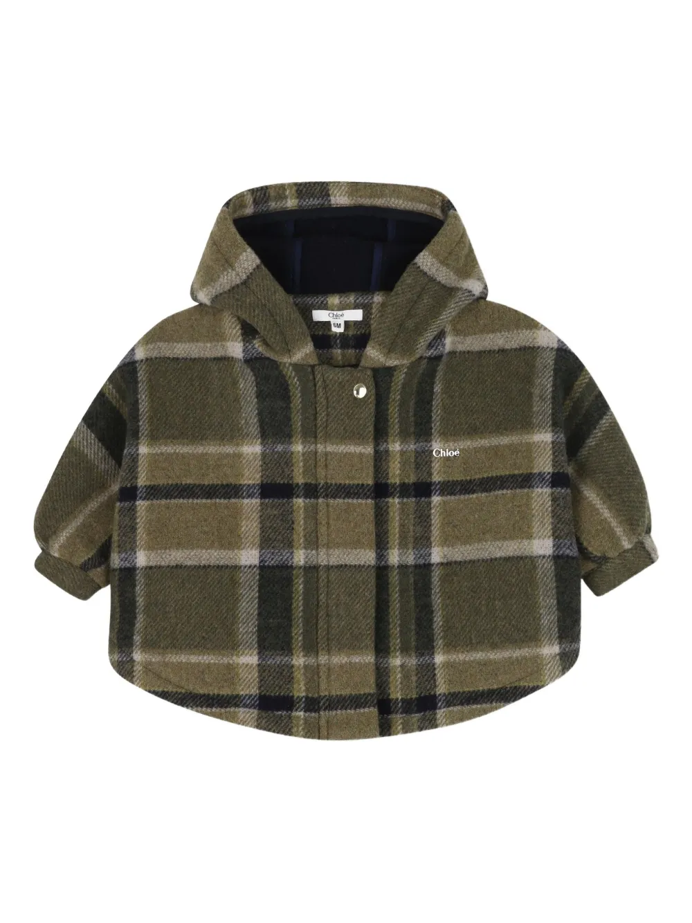 Chloé Kids Geruite jas Groen