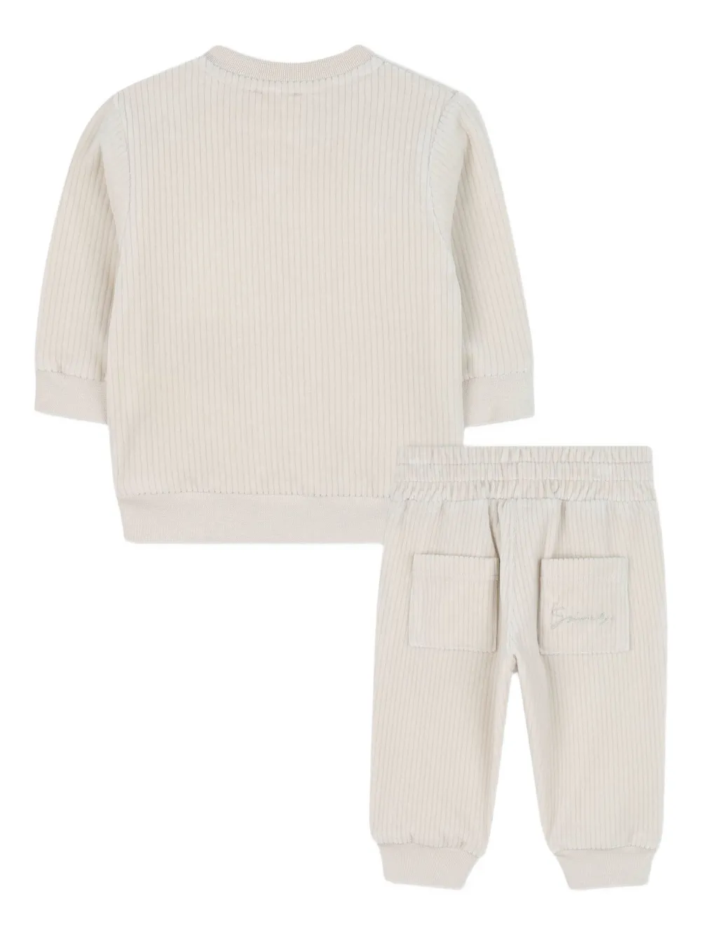 Givenchy Kids Geribbeld trainingspak Beige