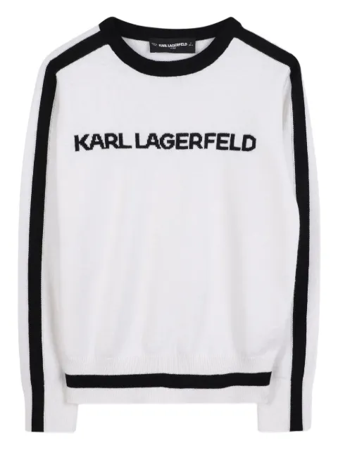 Karl Lagerfeld Kids logo-intarsia sweater