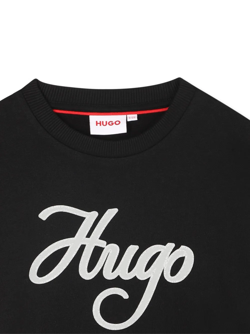 HUGO KIDS Sweater met logoprint Zwart