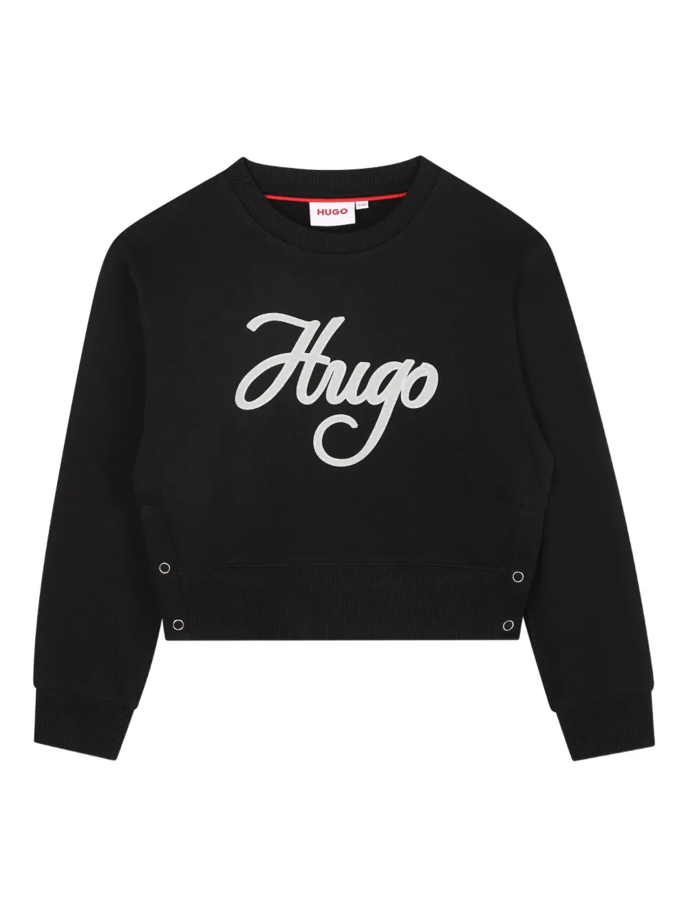 HUGO KIDS Sweater met logoprint Zwart