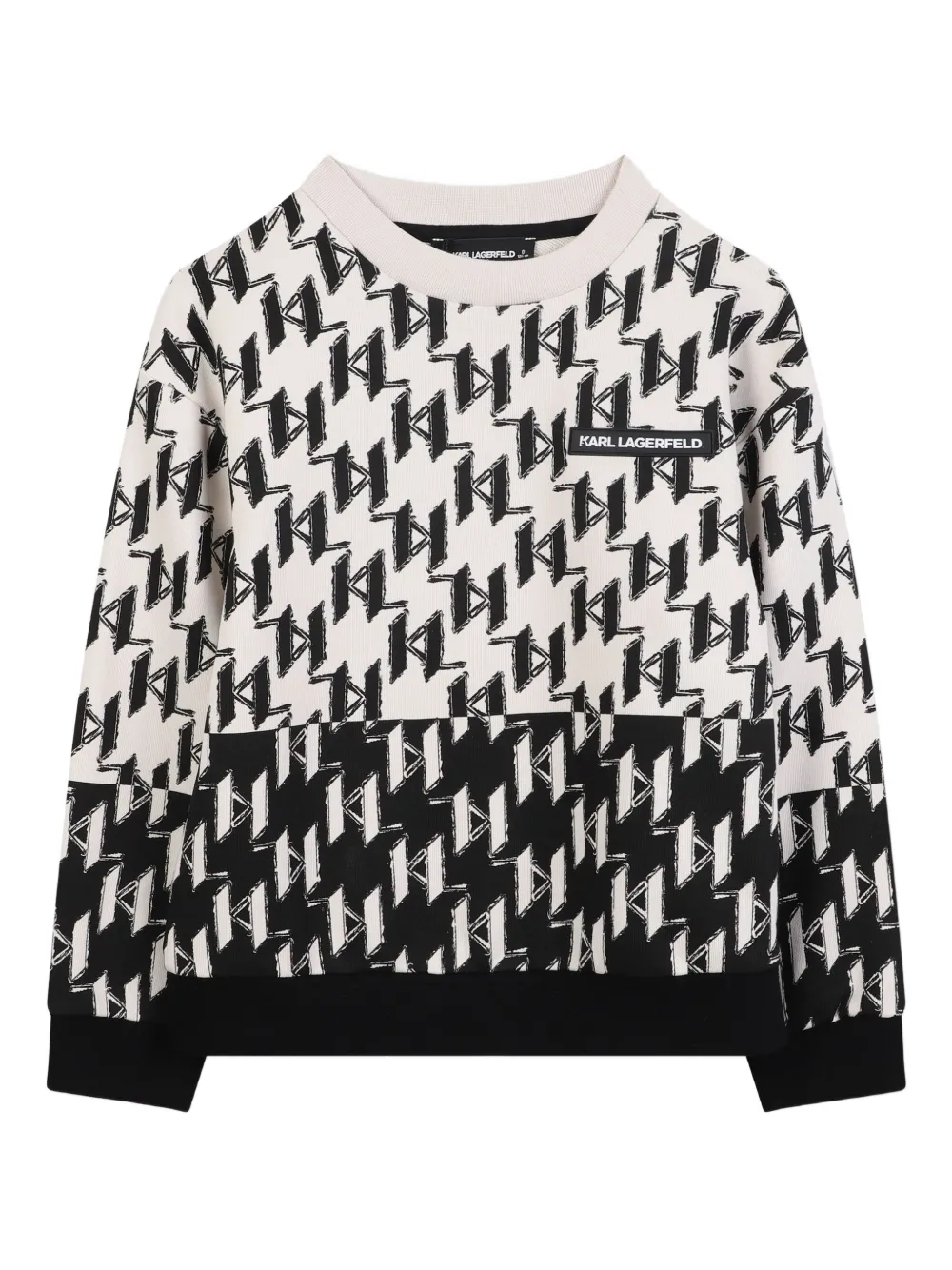 Karl Lagerfeld Kids Sweater met grafische print Wit
