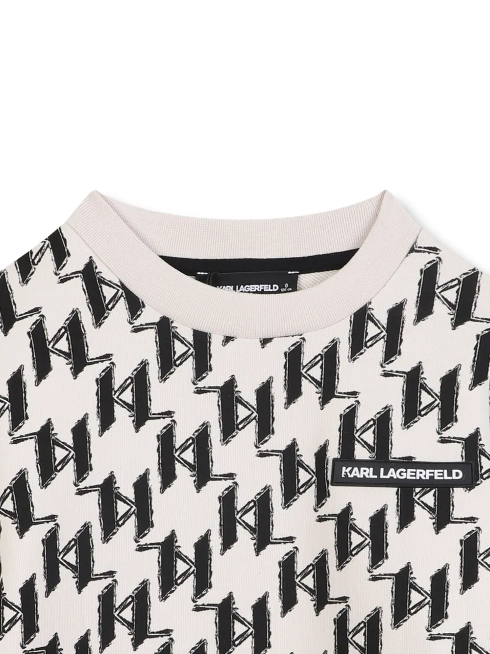 Karl Lagerfeld Kids Sweater met grafische print Wit