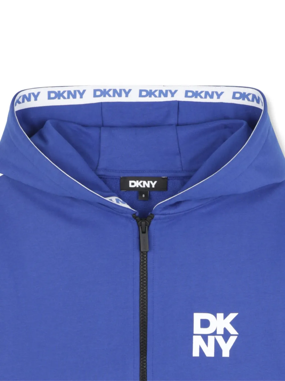 Dkny Kids Hoodie met rits Blauw