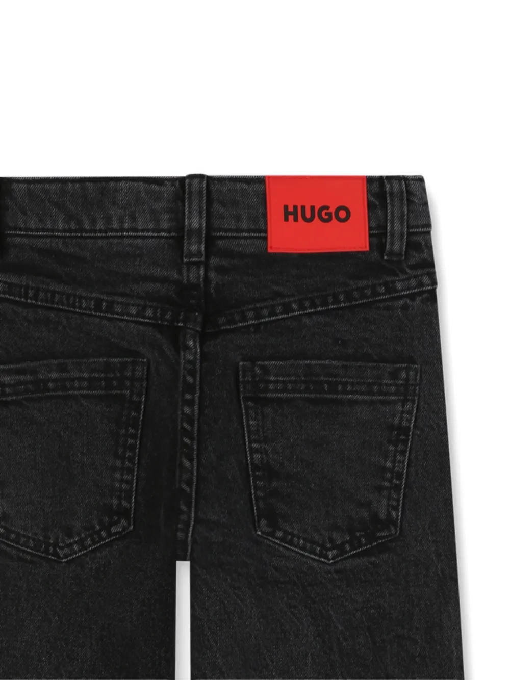HUGO KIDS Jeans met cuffs Zwart