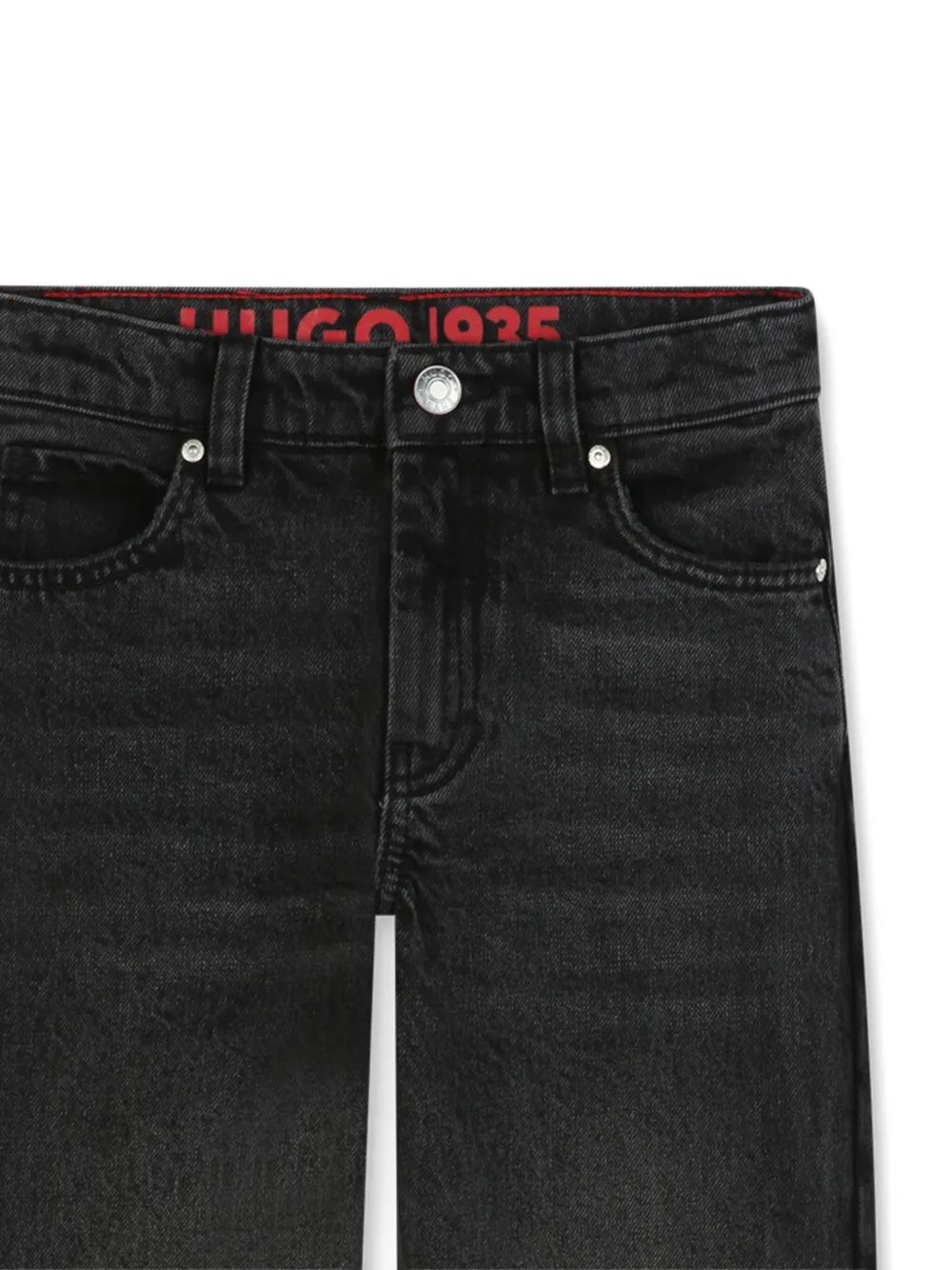 HUGO KIDS Jeans met cuffs Zwart