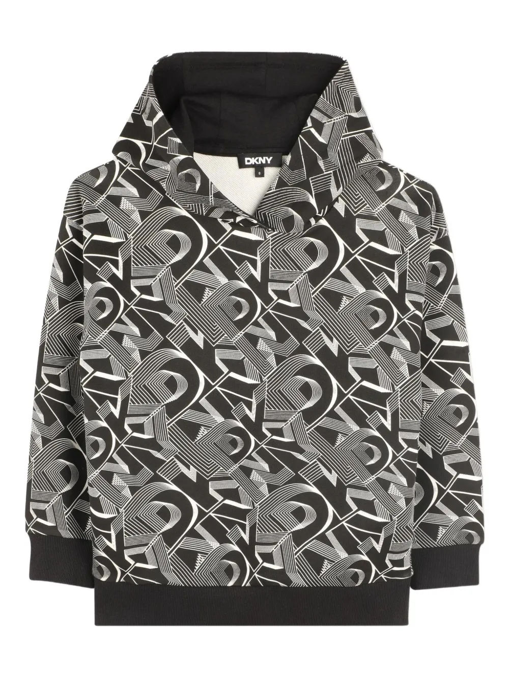 Dkny Kids Hoodie met logoprint Zwart