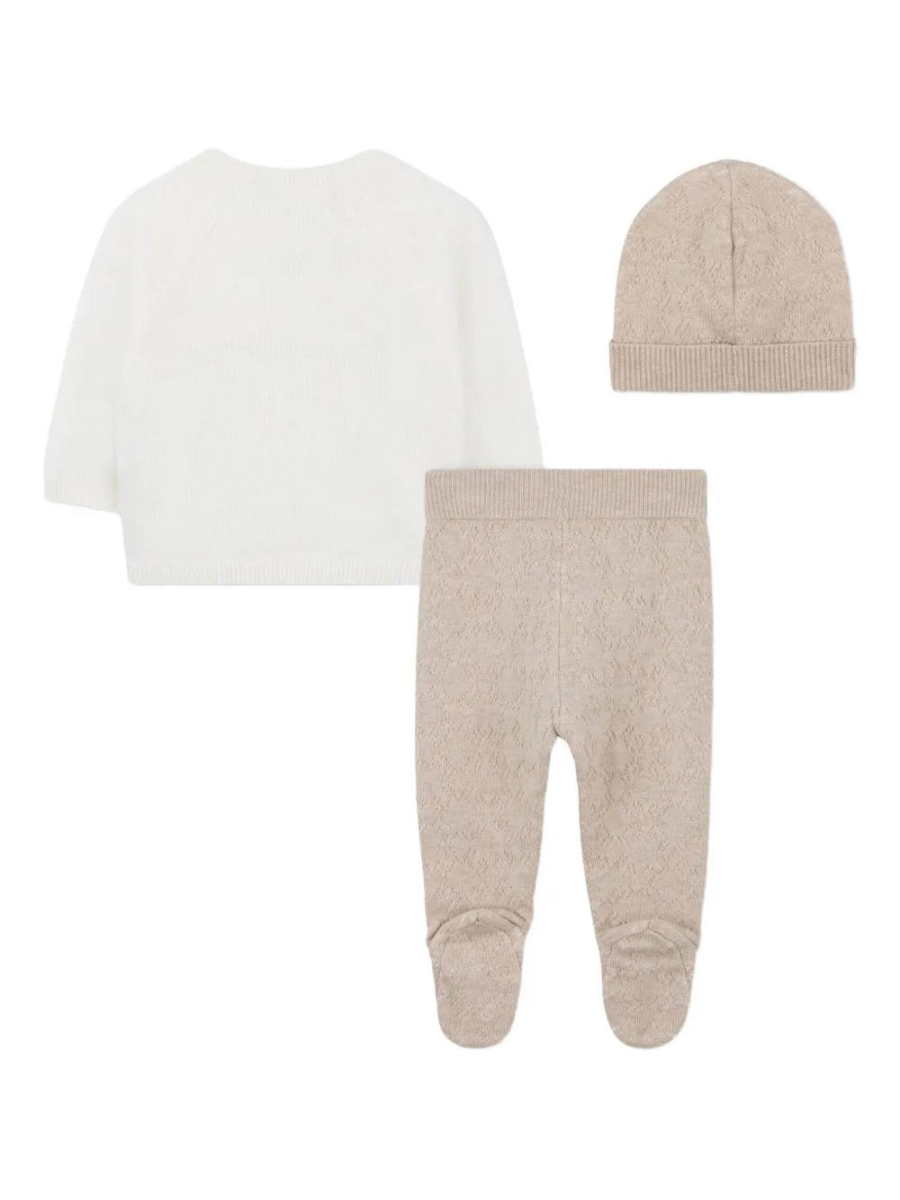Givenchy Kids Driedelige set met geborduurd logo Wit