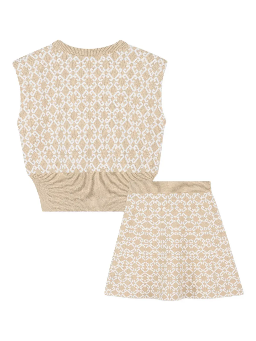 Givenchy Kids Intarsia rok set Beige