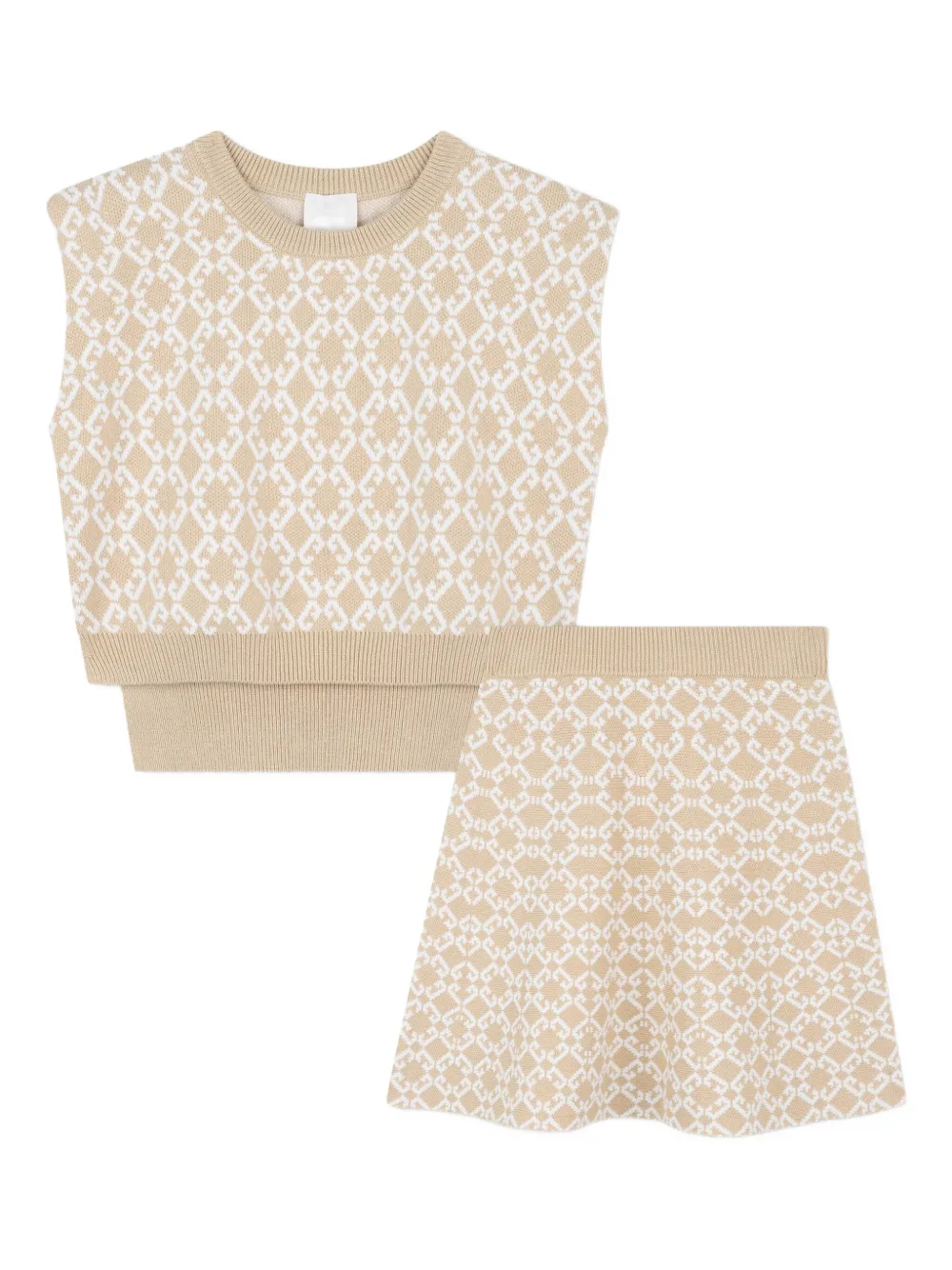 Givenchy Kids Intarsia rok set Beige