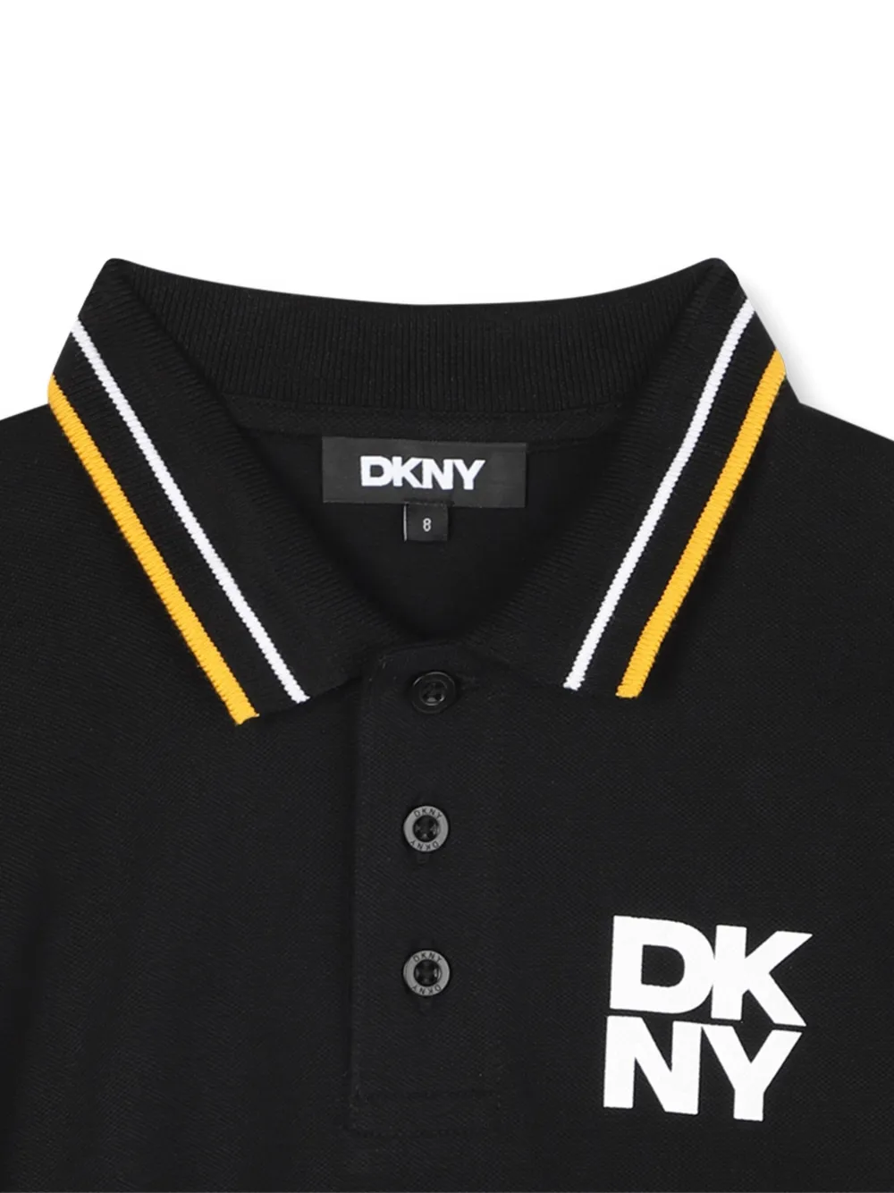 Dkny Kids Poloshirt met gestreepte kraag Zwart