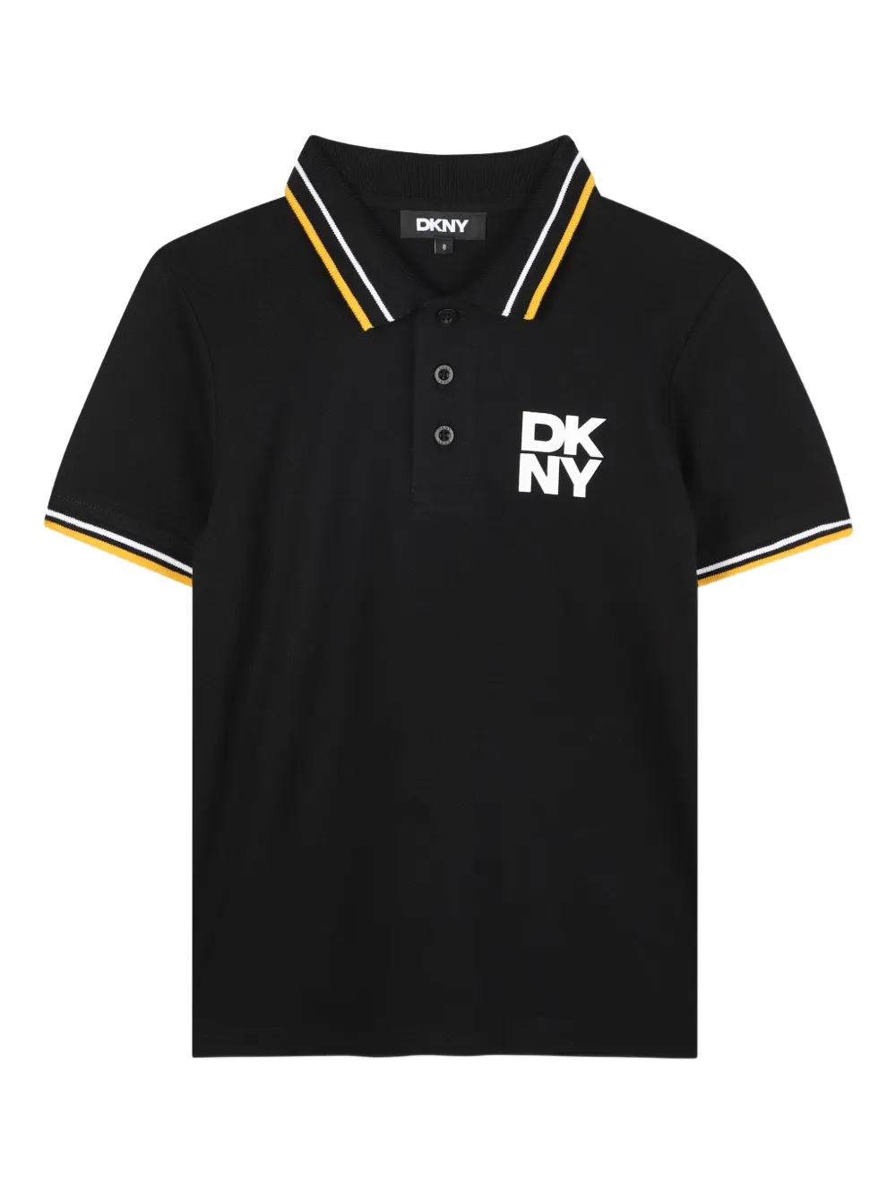 Dkny Kids Poloshirt met gestreepte kraag Zwart