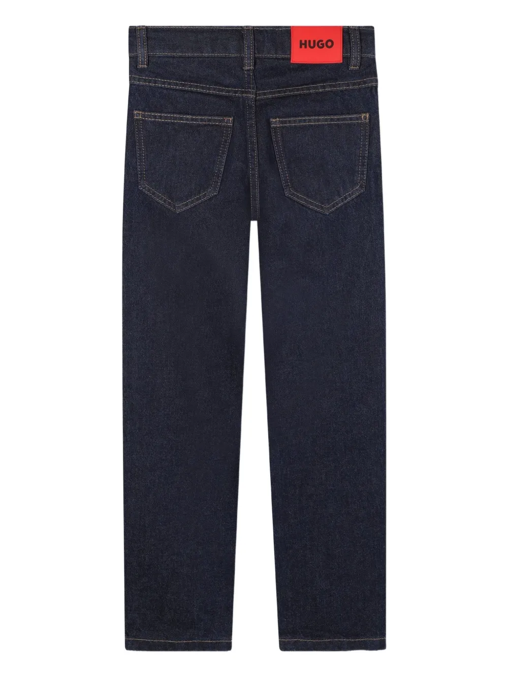 HUGO KIDS Jeans met logopatch Blauw