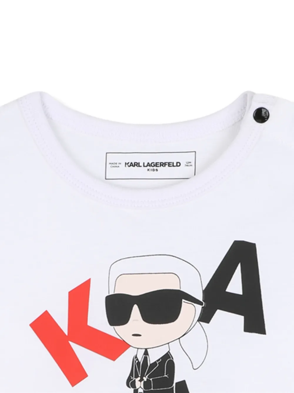 Karl Lagerfeld Kids T-shirt met grafische print Wit