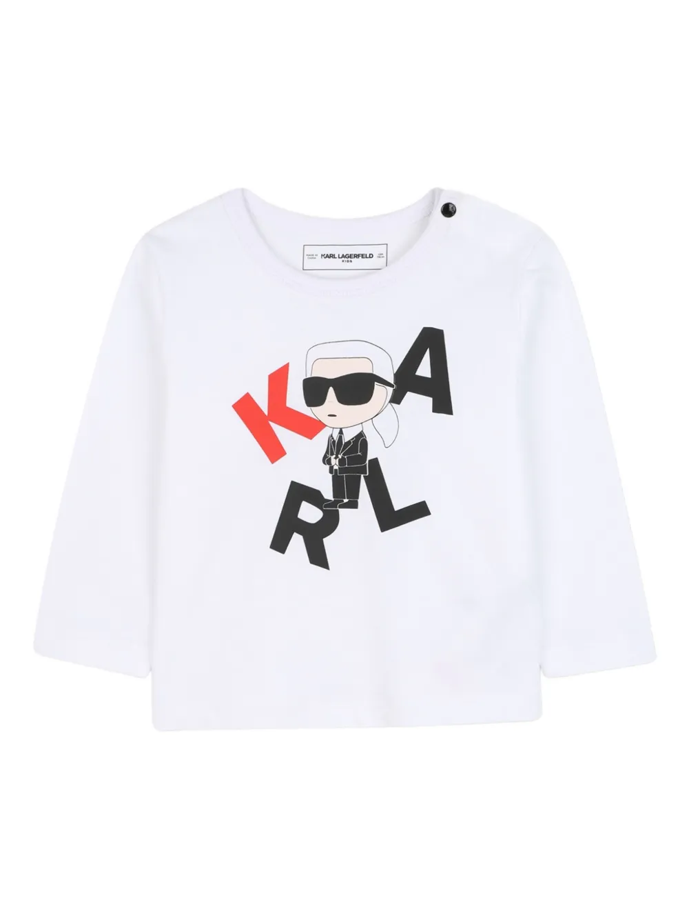Karl Lagerfeld Kids T-shirt met grafische print Wit