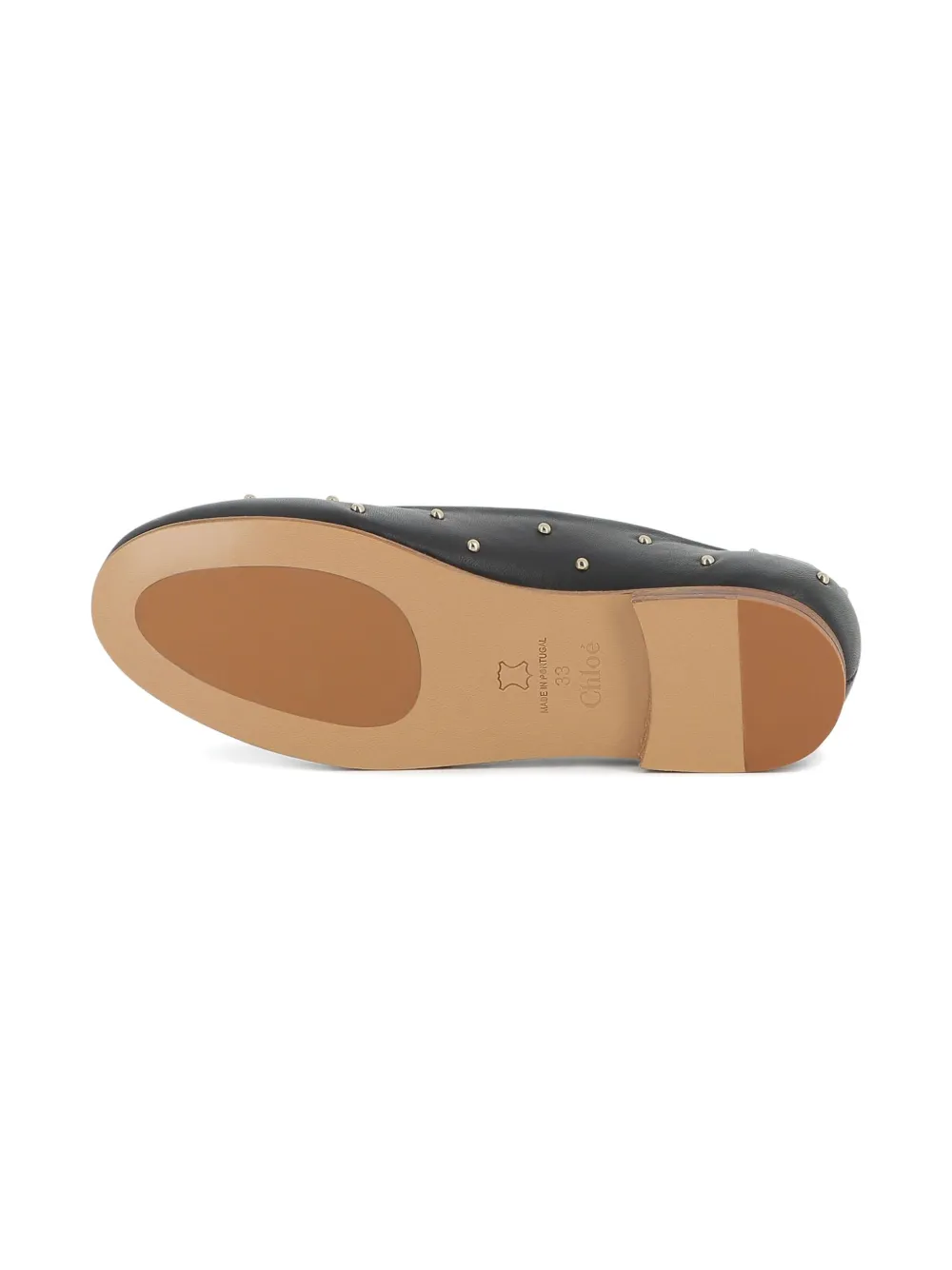 Chloé Kids stud-embellished ballet flats Black