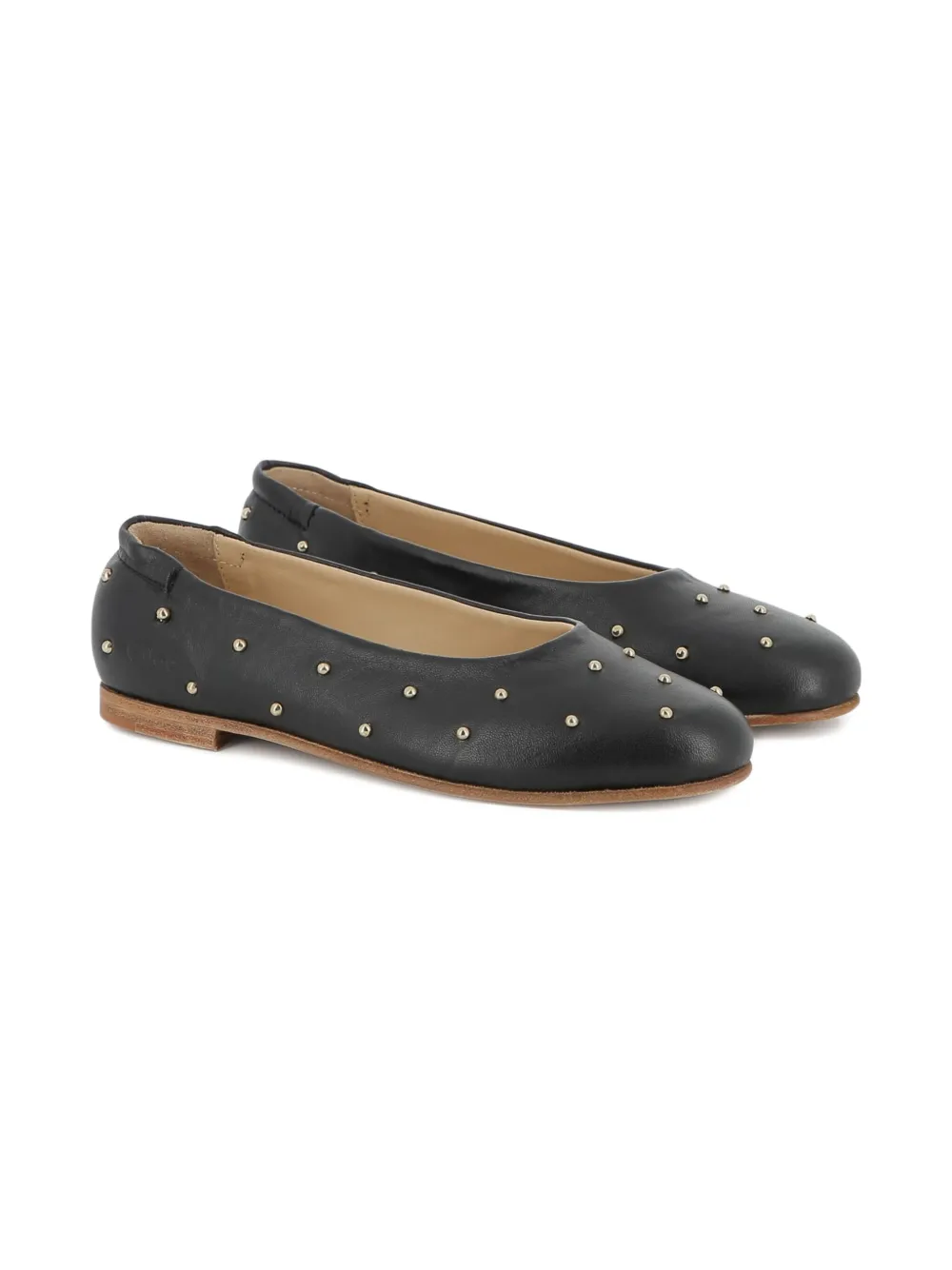 Chloé Kids stud-embellished ballet flats Black