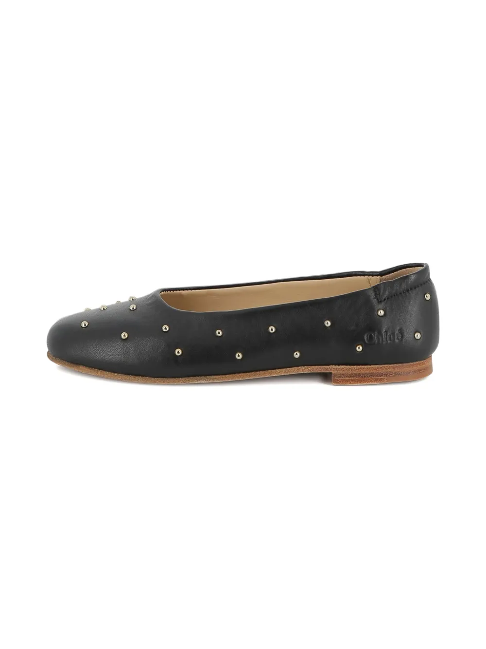 Chloé Kids stud-embellished ballet flats Black