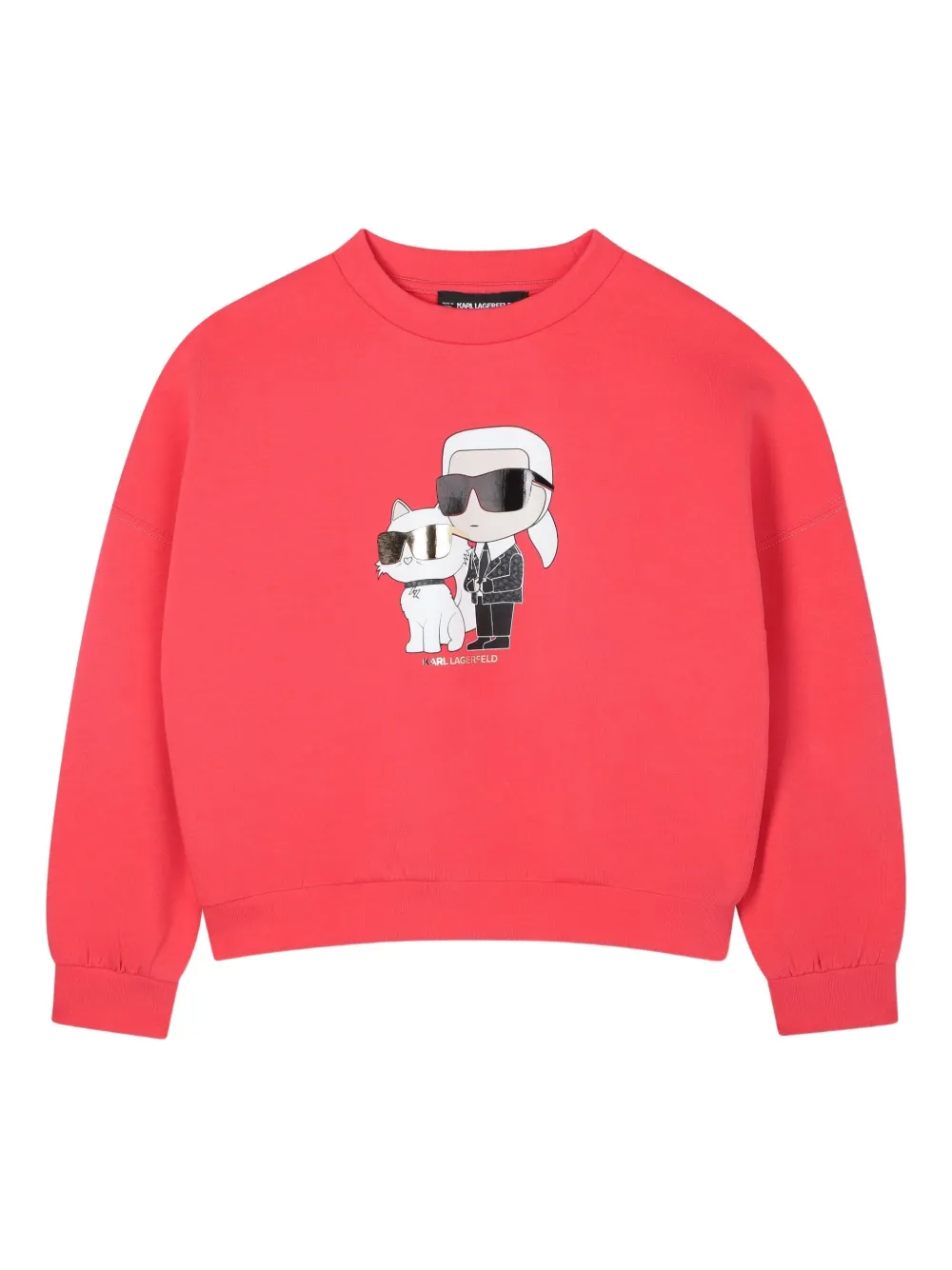 Karl Lagerfeld Kids Ikon Karl & Choupette sweater Rood