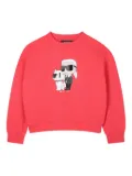 Karl Lagerfeld Kids Ikon Karl & Choupette sweatshirt - Red