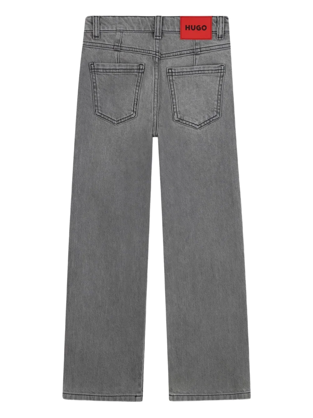 HUGO KIDS Jeans met logopatch Grijs