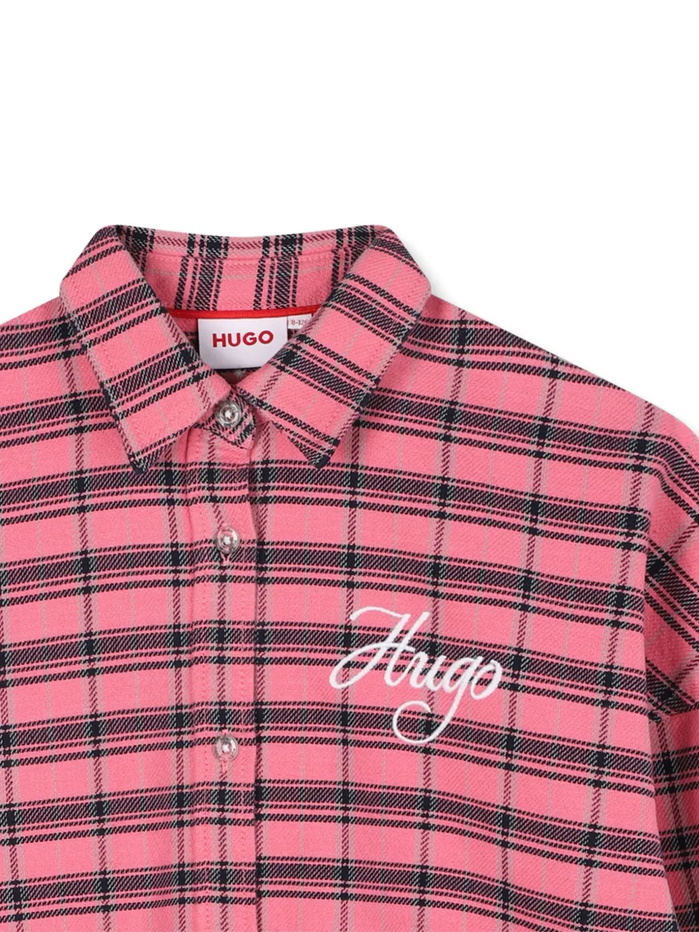 HUGO KIDS Geruit shirt Roze
