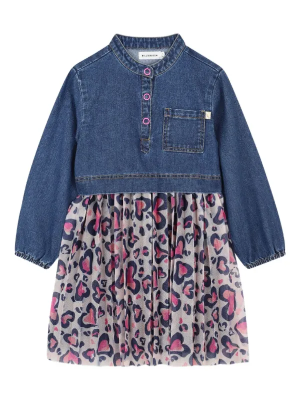 billieblush denim dress Billieblush Denim button-up Dress | Blue