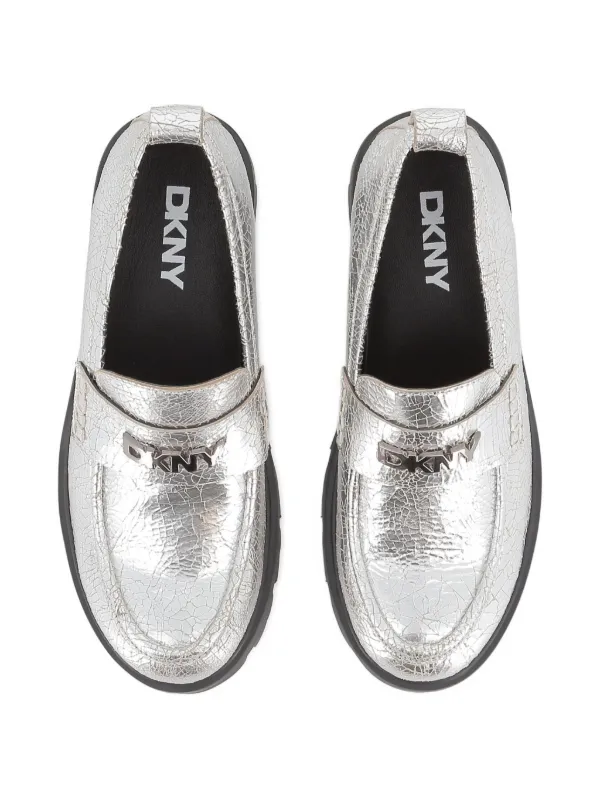 Dkny Kids メタリック ローファー | シルバートーン | FARFETCH JP