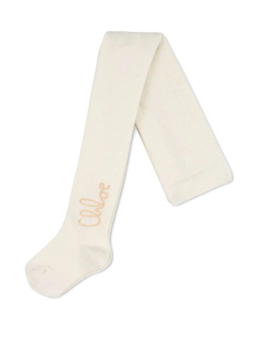 Chloé Kids ribbed tights - Beige