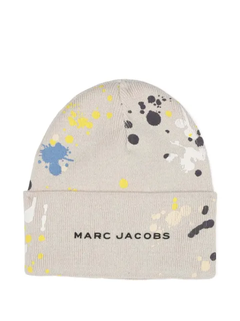 Marc Jacobs Kids paint-splatter knitted beanie hat