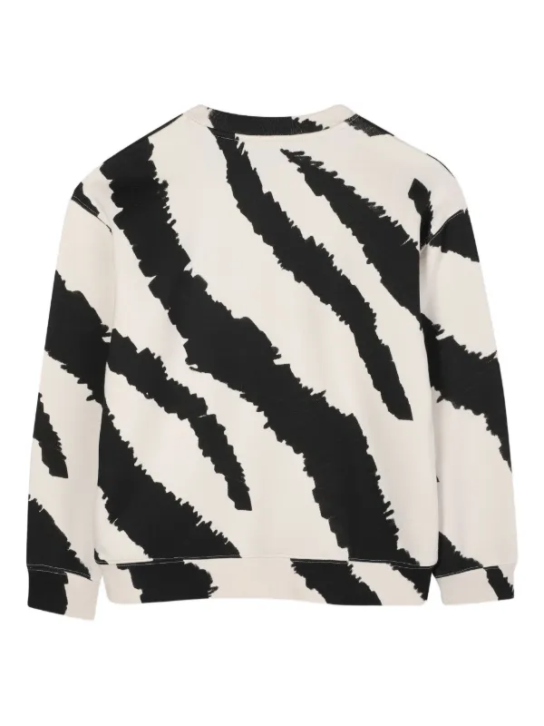 Marc Jacobs Kids zebra-print Sweatshirt | Black | FARFETCH