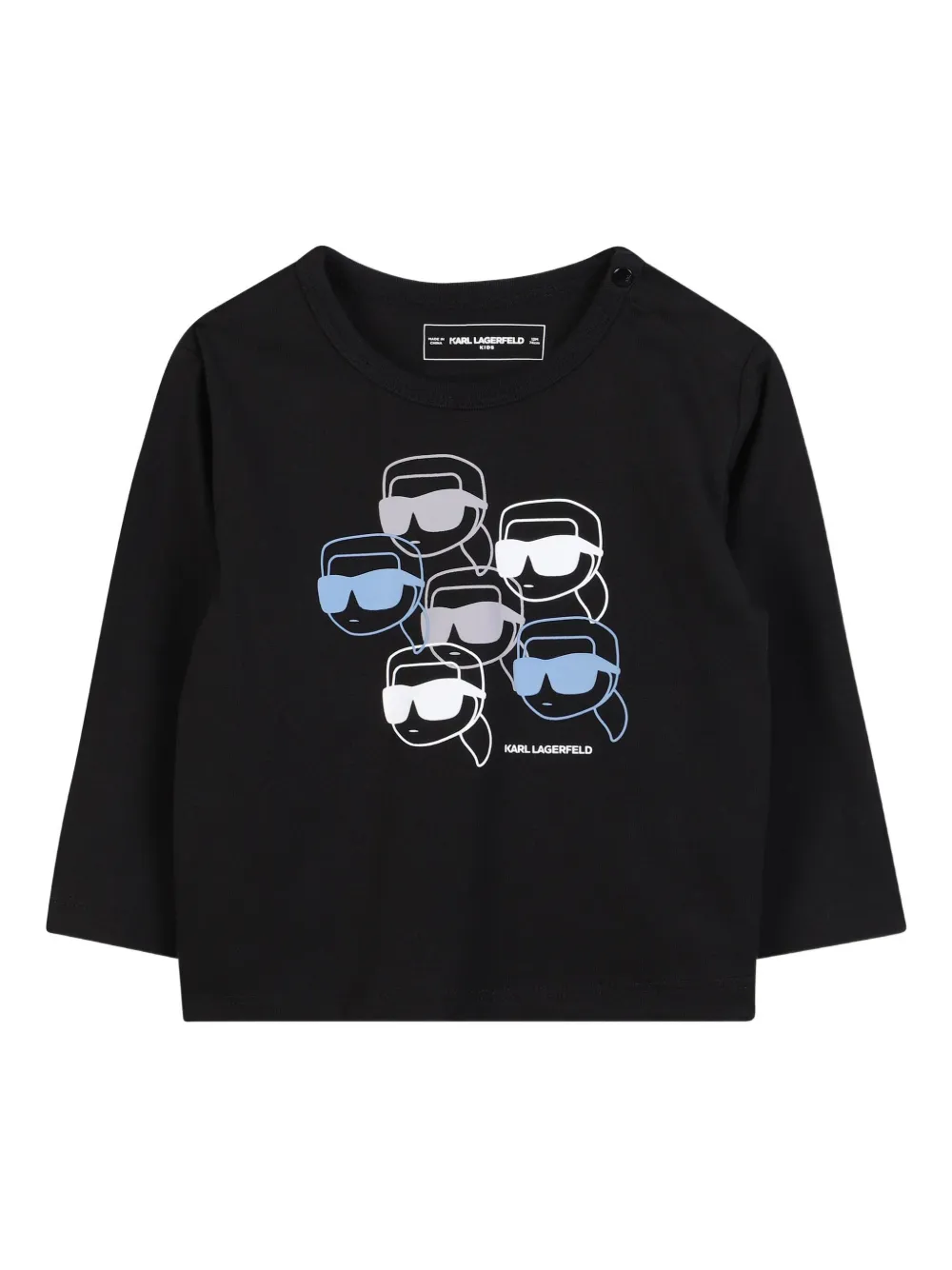 Karl Lagerfeld Kids T-shirt met grafische print Zwart