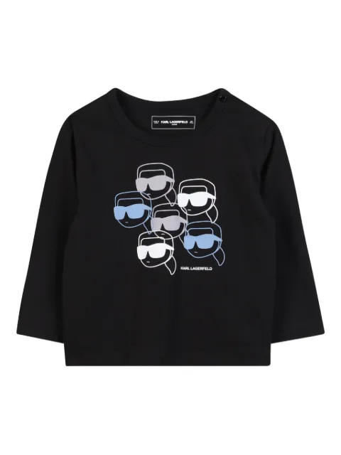 Karl Lagerfeld Kids långärmad t-shirt med grafiskt tryck