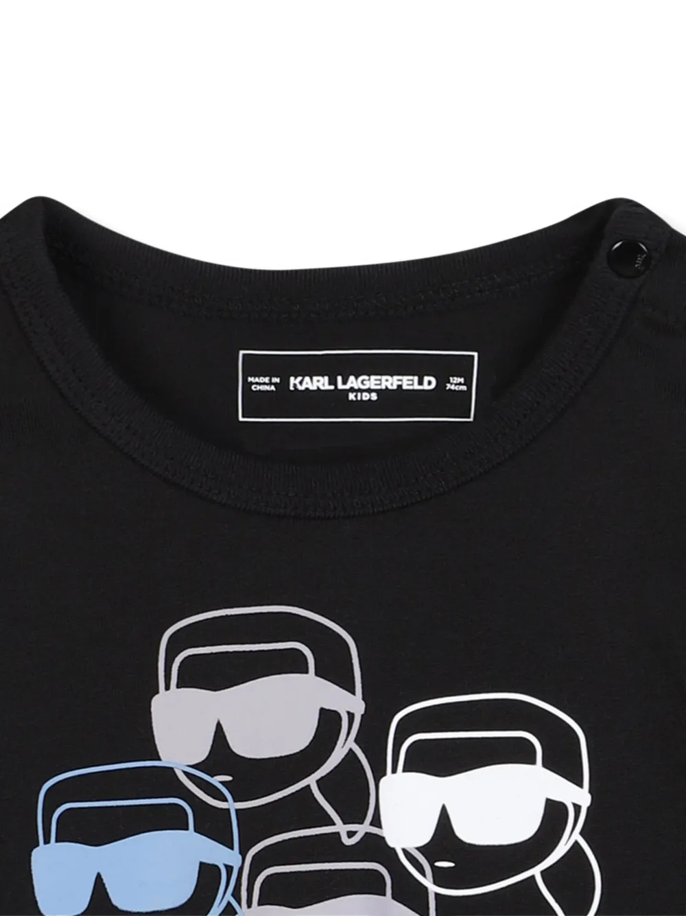Karl Lagerfeld Kids T-shirt met grafische print Zwart