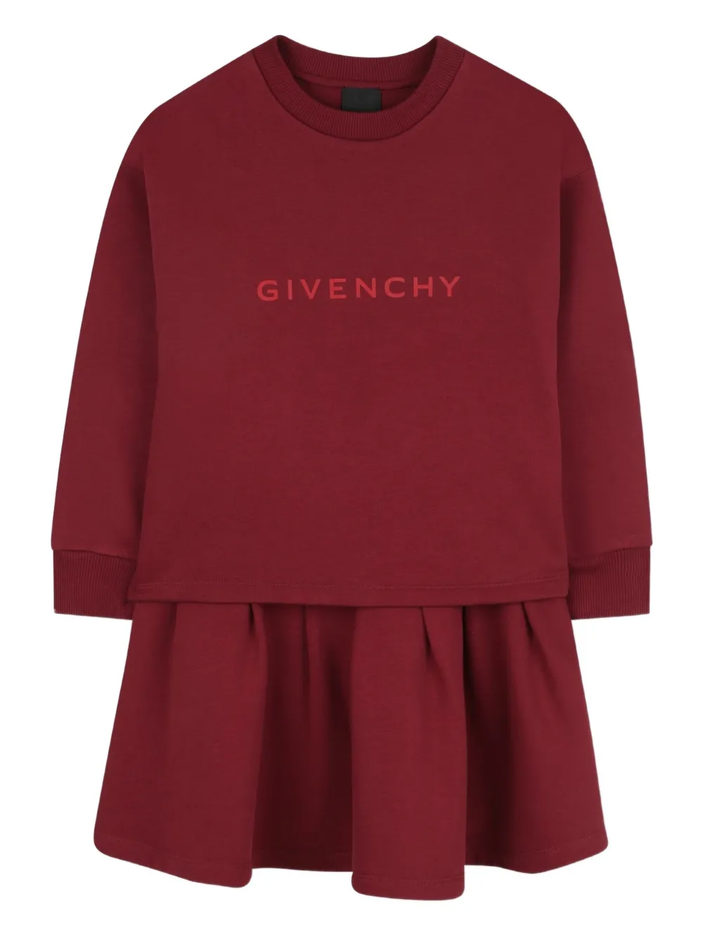 Givenchy Kids Sweaterjurk met logoprint Rood