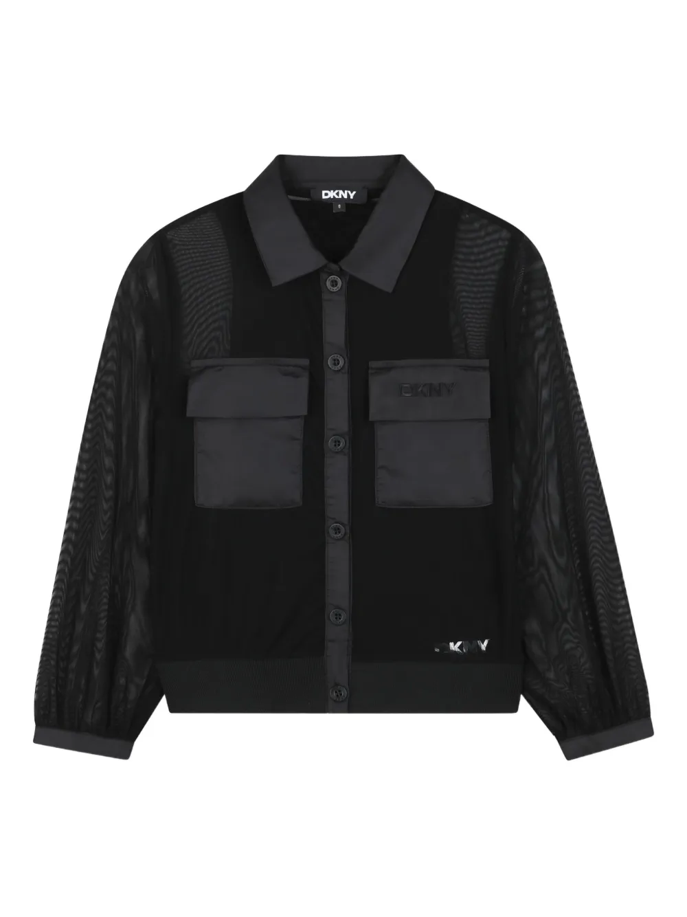 Dkny Kids Cargo shirt met moiré-effect Zwart