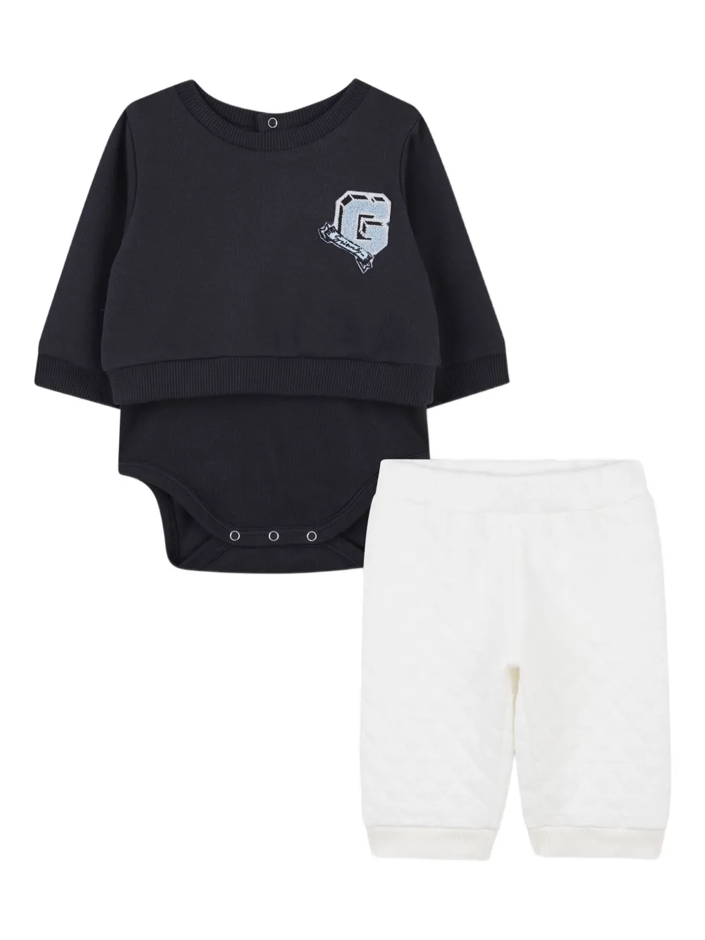 Givenchy Kids Romperset met logopatroon Blauw