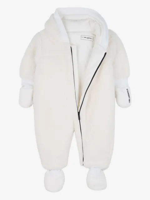 Karl Lagerfeld Kids بدلة تزلج شيرلنغ صناعي بهودي