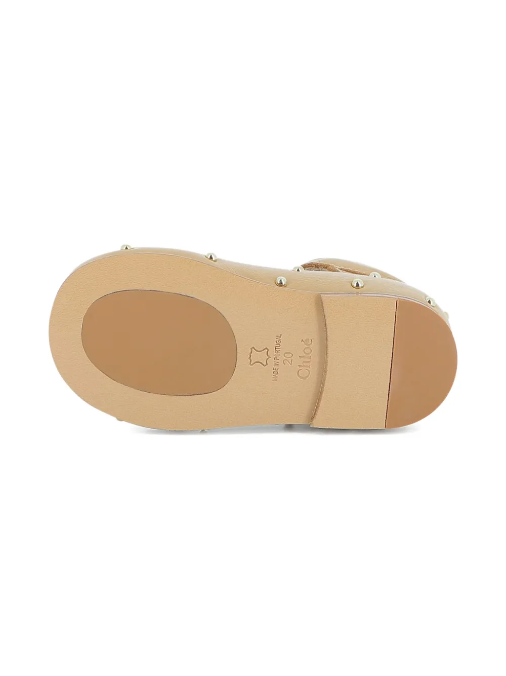 Chloé Kids studded scalloped ballet flats Yellow