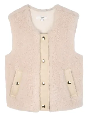 Chloé Kids faux-fur Jacket | White | FARFETCH