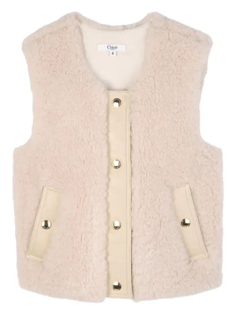 Chloé Kids faux-shearling jacket