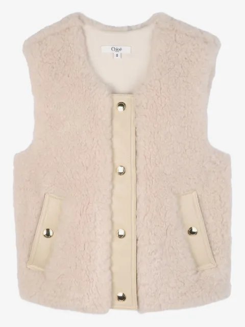 Chloé Kids faux-shearling jacket
