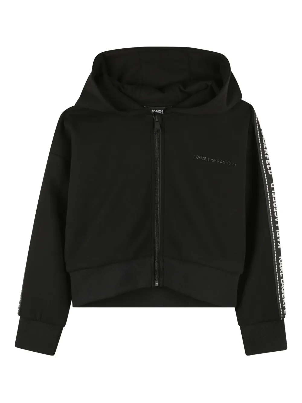 Karl Lagerfeld Kids Hoodie met rits Zwart