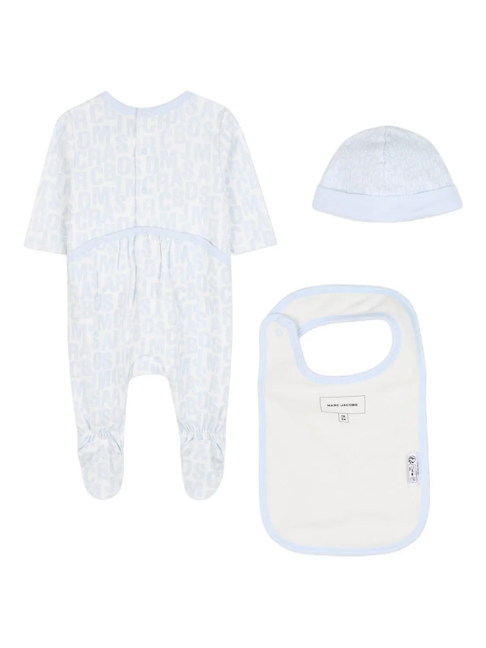Marc Jacobs Kids Drie rompers met logoprint Blauw