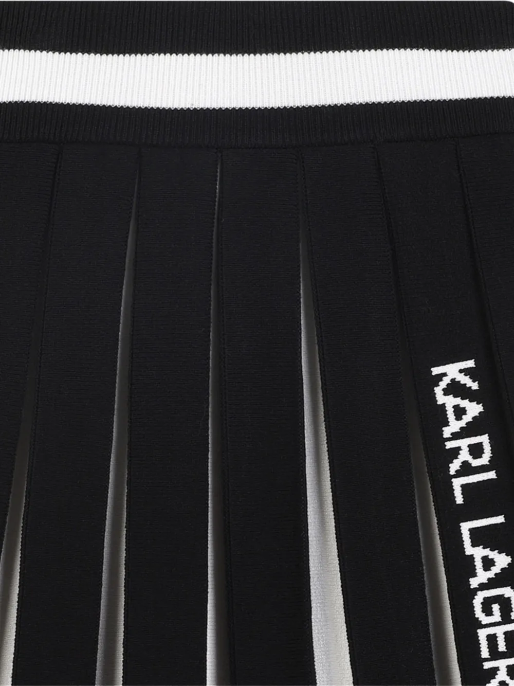 Karl Lagerfeld Kids Mini-plooirok Zwart