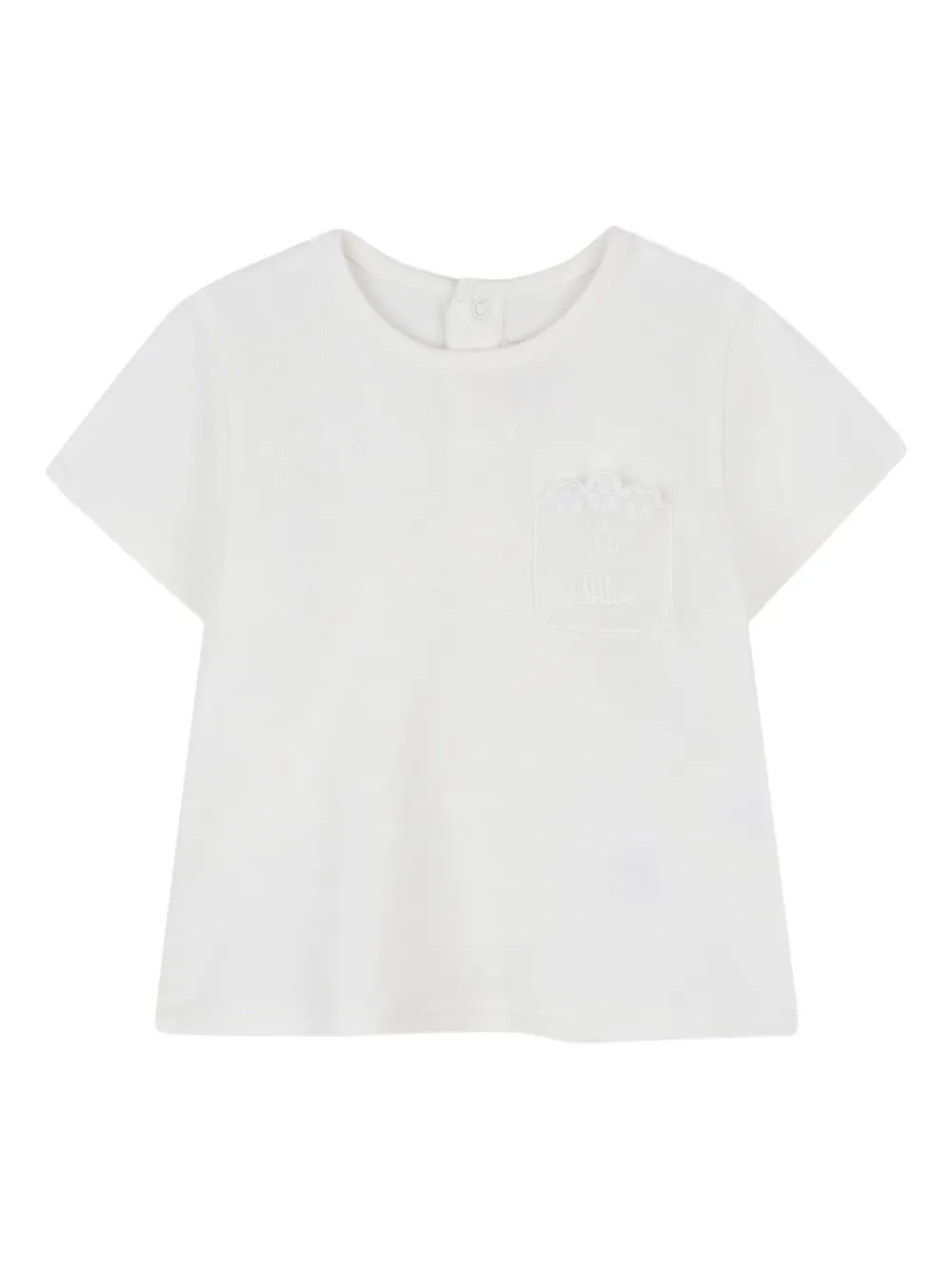 Chloé Kids Verfraaid T-shirt Wit